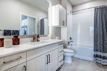 Ceramic Tile Surrounding Tub*